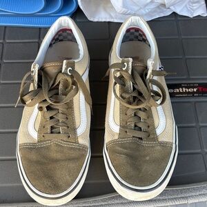 Vans Men's Khaki and White Sneakers